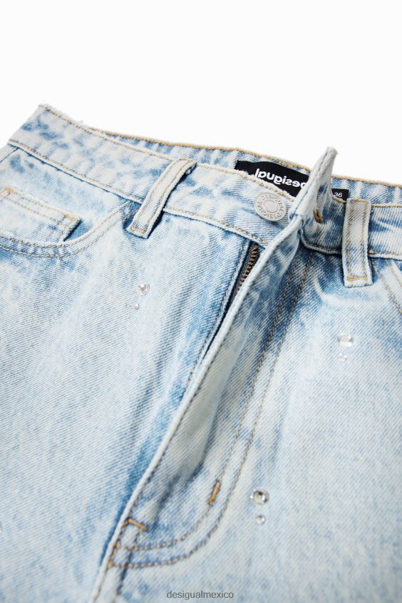 Desigual mujer jeans rectos con strass VZ26R0583 ropa