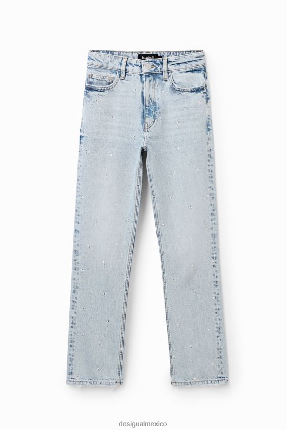 Desigual mujer jeans rectos con strass VZ26R0583 ropa