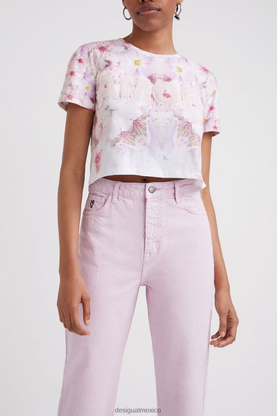 Desigual mujer jeans rectos recortados VZ26R0437 ropa
