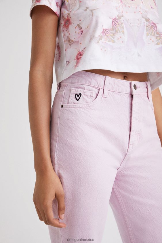 Desigual mujer jeans rectos recortados VZ26R0437 ropa