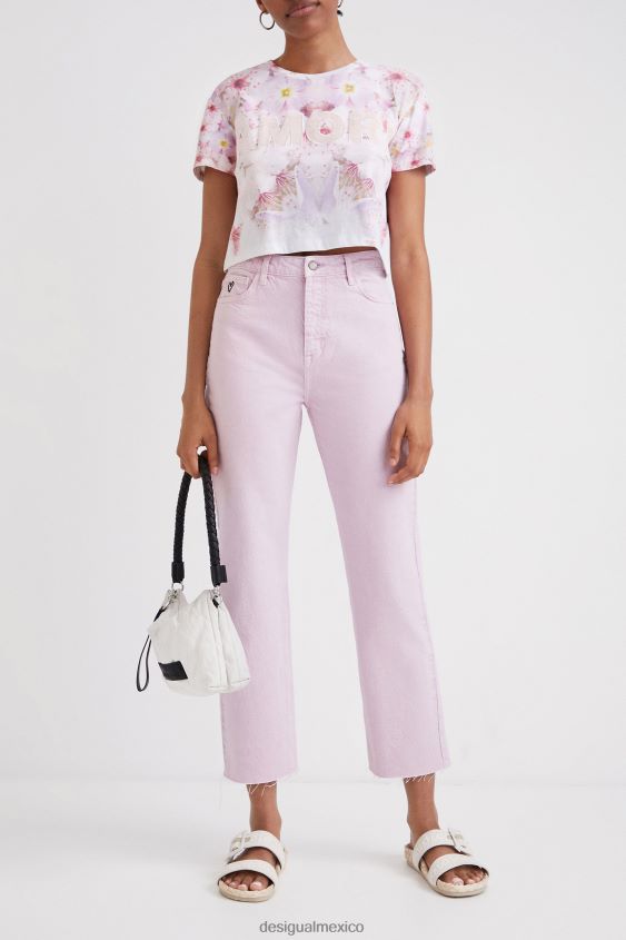 Desigual mujer jeans rectos recortados VZ26R0437 ropa