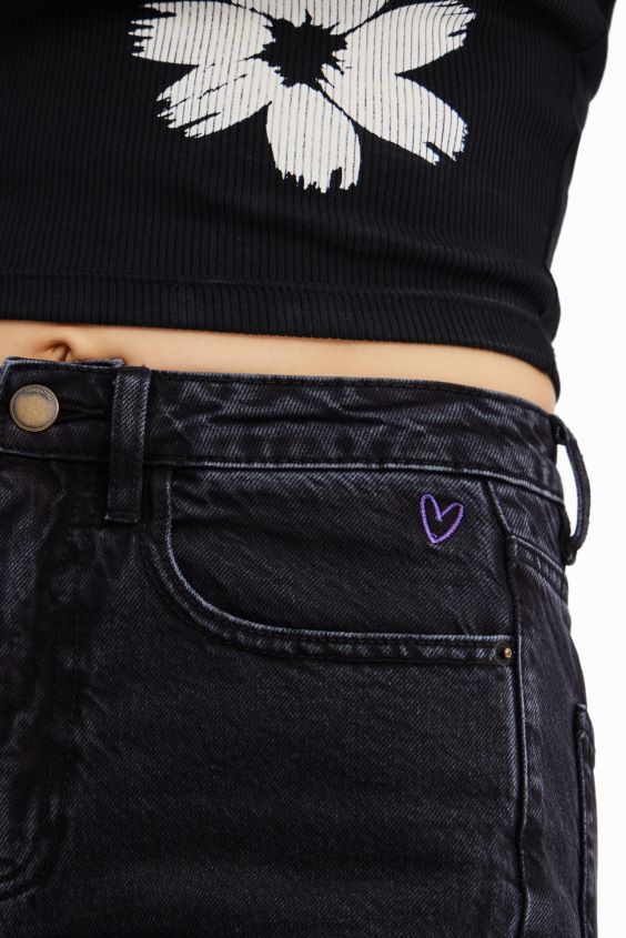 Desigual mujer jeans rectos recortados VZ26R0446 ropa