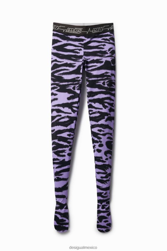 Desigual mujer leggings ajustados con estampado animal VZ26R01047 ropa