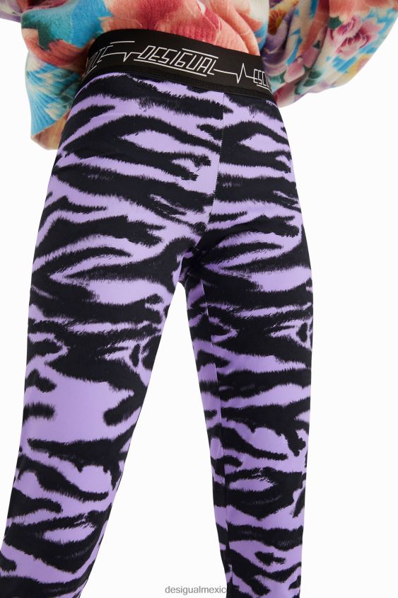 Desigual mujer leggings ajustados con estampado animal VZ26R01047 ropa