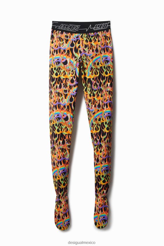 Desigual mujer leggings ajustados con estampado animal VZ26R01048 ropa