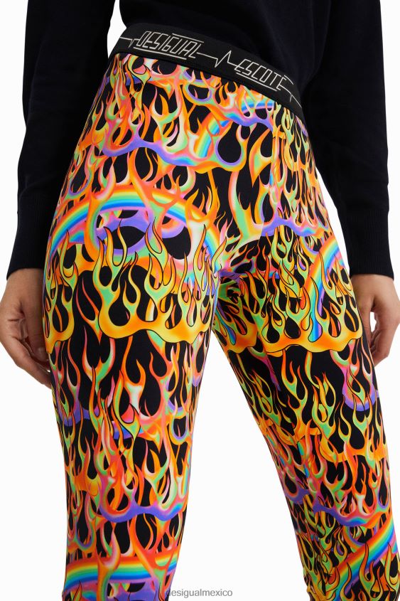 Desigual mujer leggings ajustados con estampado animal VZ26R01048 ropa