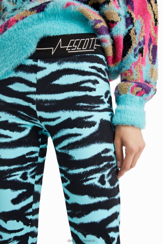 Desigual mujer leggings ajustados con estampado animal VZ26R01051 ropa