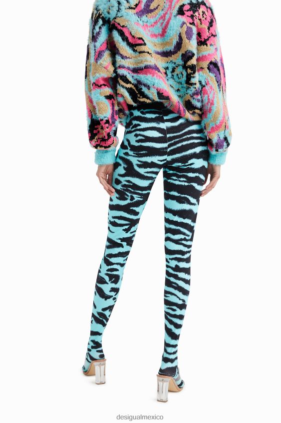 Desigual mujer leggings ajustados con estampado animal VZ26R01051 ropa