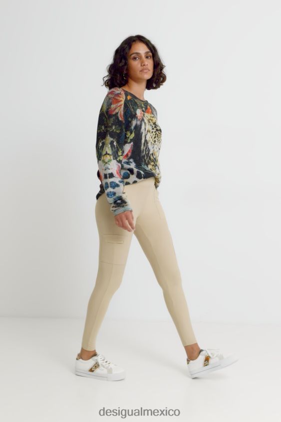Desigual mujer leggings ajustados militares VZ26R01114 ropa