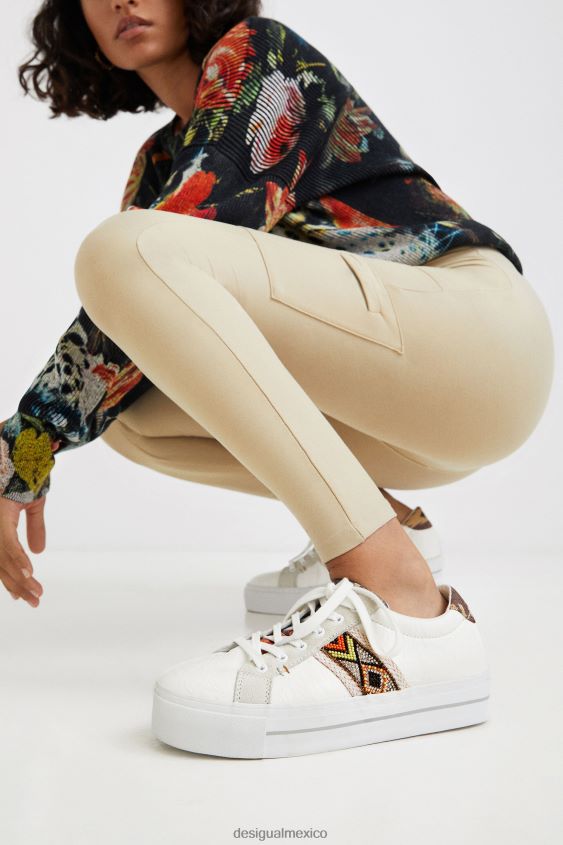 Desigual mujer leggings ajustados militares VZ26R01114 ropa