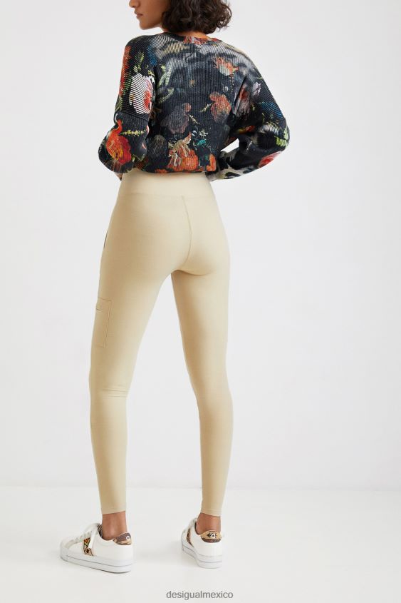 Desigual mujer leggings ajustados militares VZ26R01114 ropa