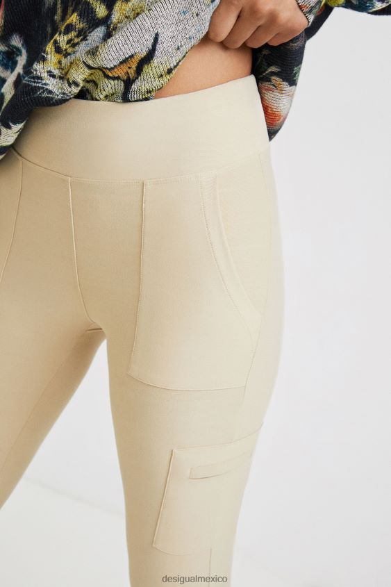 Desigual mujer leggings ajustados militares VZ26R01114 ropa
