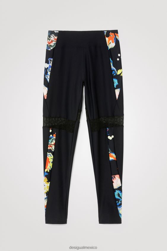 Desigual mujer leggings delgados flores VZ26R01061 ropa