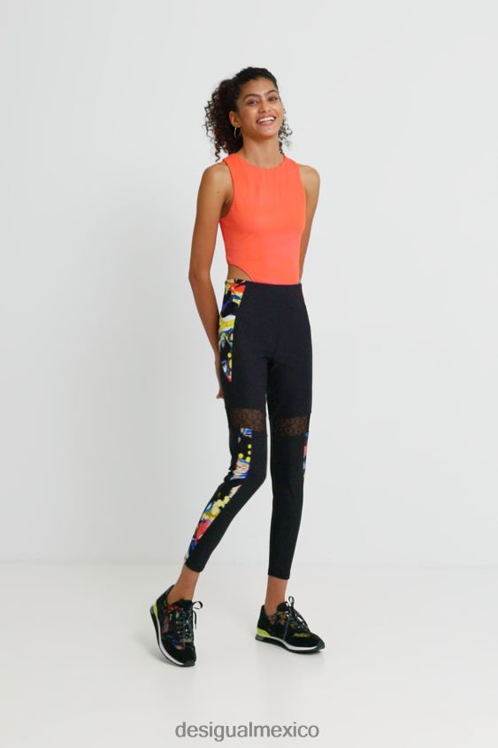 Desigual mujer leggings delgados flores VZ26R01061 ropa