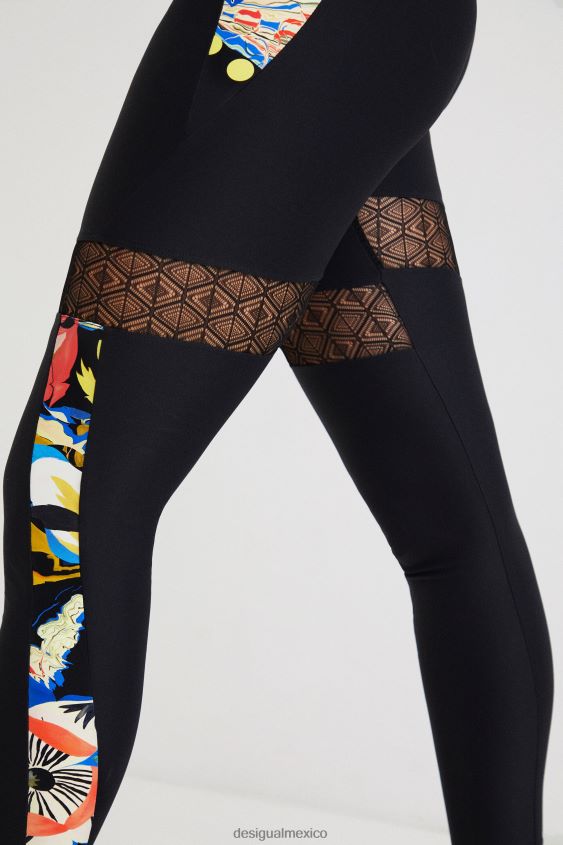 Desigual mujer leggings delgados flores VZ26R01061 ropa