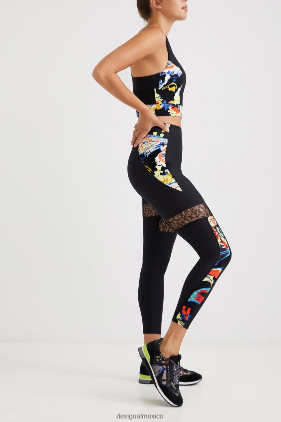 Desigual mujer leggings delgados flores VZ26R01061 ropa