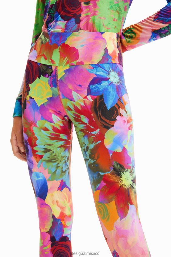 Desigual mujer leggins elásticos con estampado floral VZ26R0282 ropa