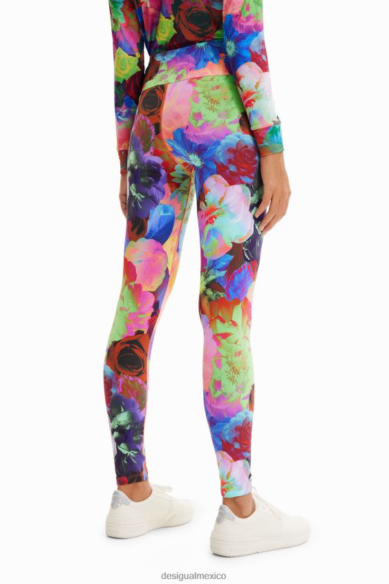 Desigual mujer leggins elásticos con estampado floral VZ26R0282 ropa