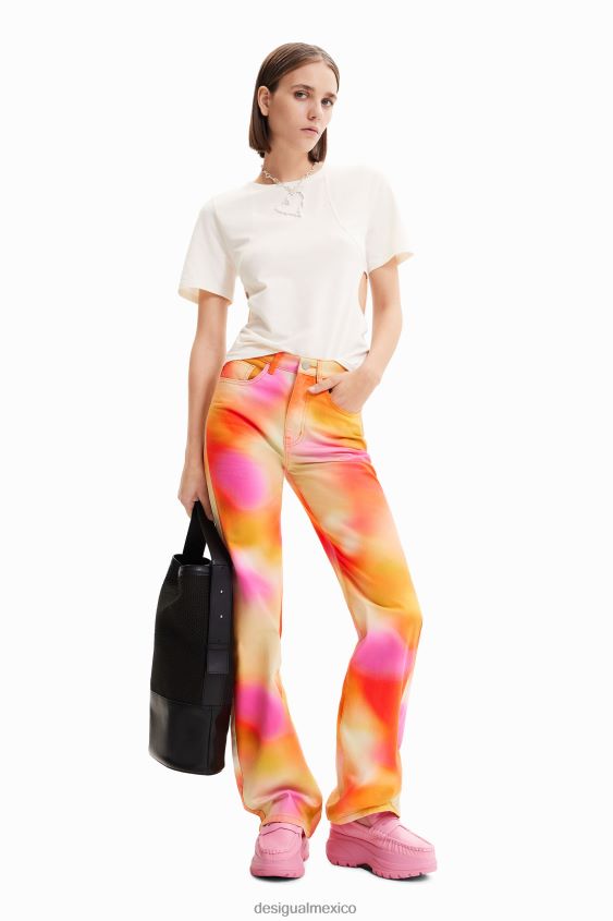 Desigual mujer maitrepierre jeans anchos multicolor VZ26R0781 ropa