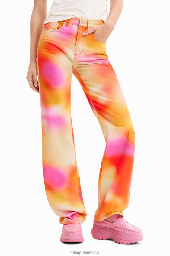 Desigual mujer maitrepierre jeans anchos multicolor VZ26R0781 ropa