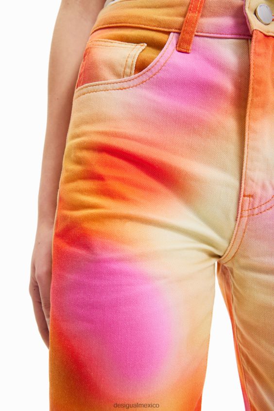Desigual mujer maitrepierre jeans anchos multicolor VZ26R0781 ropa