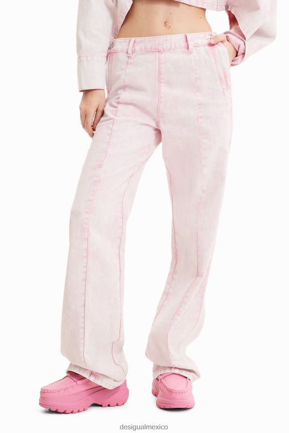 Desigual mujer maitrepierre jeans rectos de pernera ancha VZ26R0924 ropa