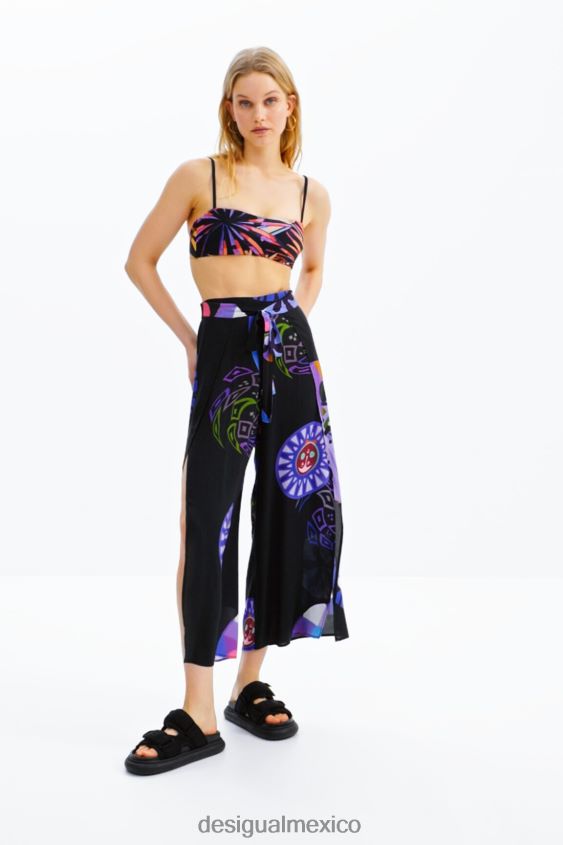 Desigual mujer metro. pantalones con aberturas de christian lacroix VZ26R0983 ropa