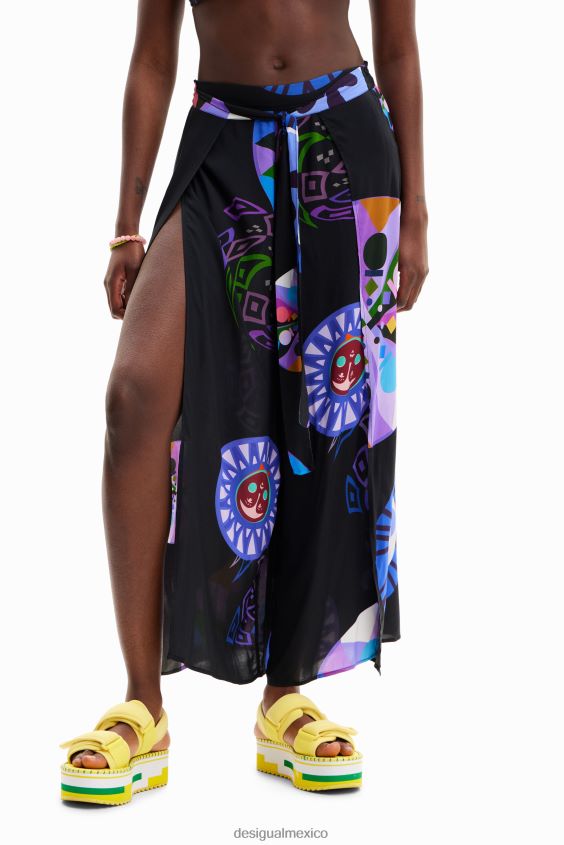 Desigual mujer metro. pantalones con aberturas de christian lacroix VZ26R0983 ropa
