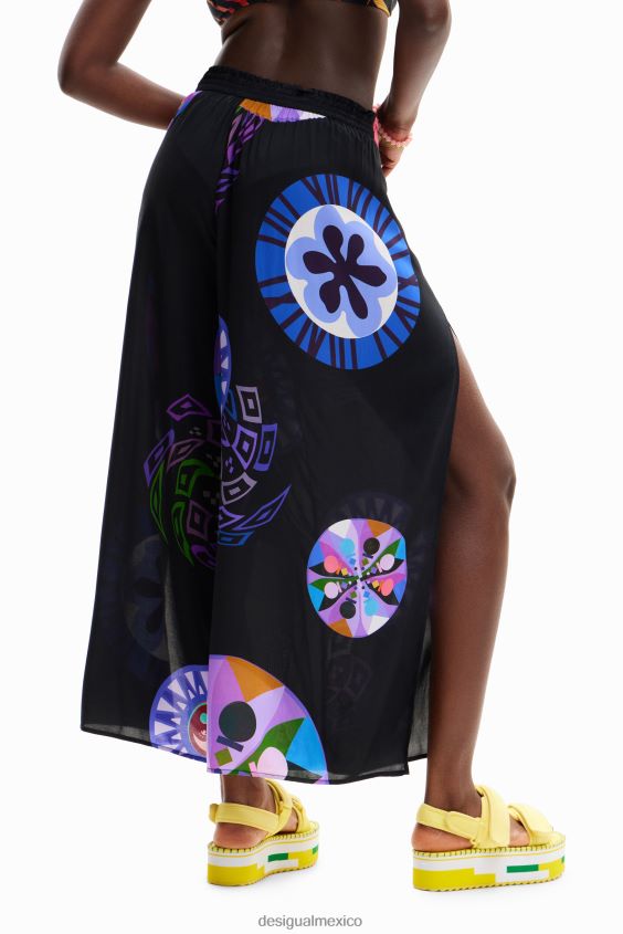 Desigual mujer metro. pantalones con aberturas de christian lacroix VZ26R0983 ropa