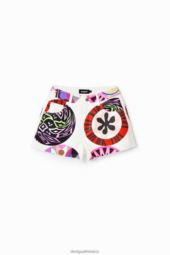 Desigual mujer metro. pantalones cortos de mezclilla de christian lacroix VZ26R0896 ropa