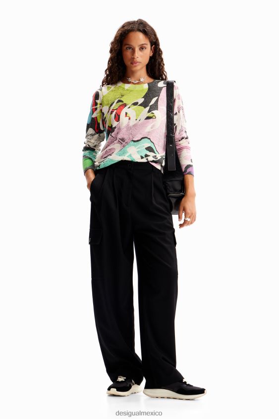Desigual mujer metro. pantalones de vestir christian lacroix VZ26R0201 ropa
