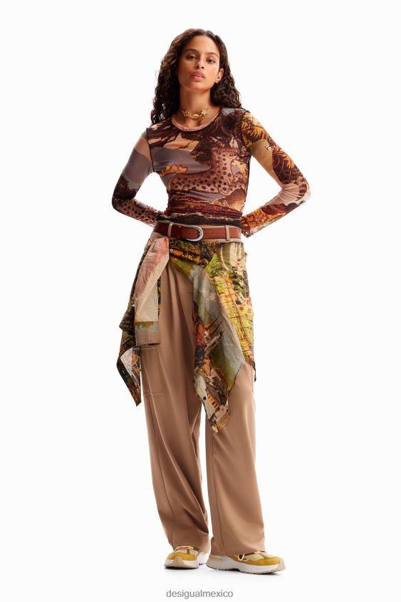 Desigual mujer metro. pantalones de vestir christian lacroix VZ26R062 ropa