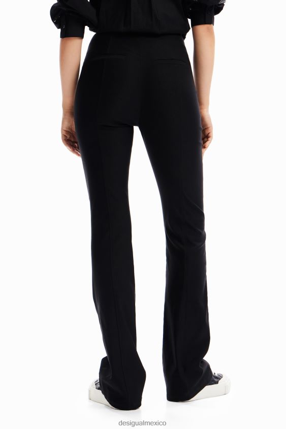 Desigual mujer pantalones acampanados con cinturón VZ26R0131 ropa