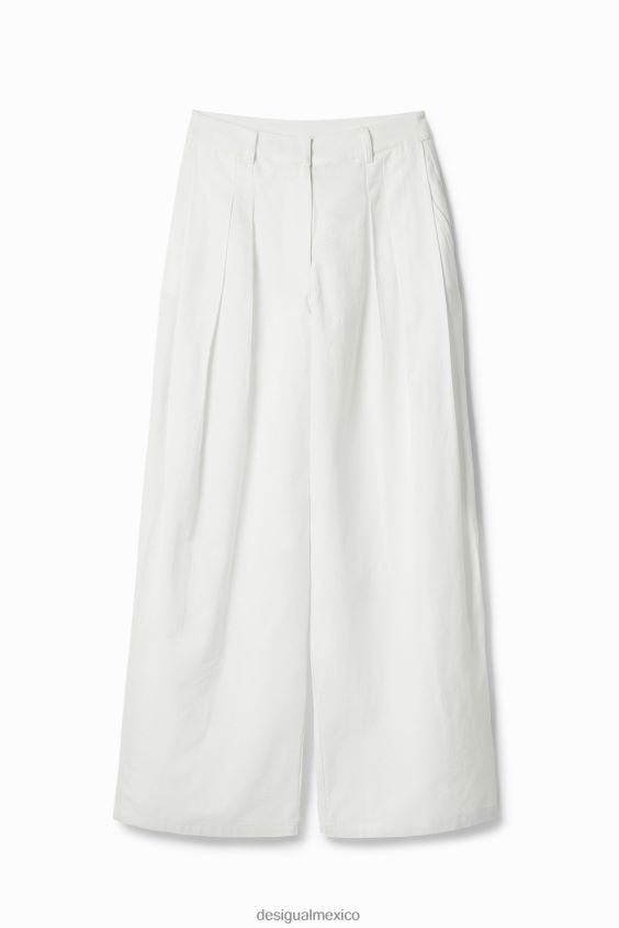 Desigual mujer pantalones anchos con pliegues VZ26R0460 ropa