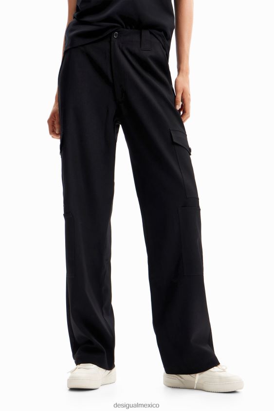 Desigual mujer pantalones cargo anchos VZ26R0133 ropa