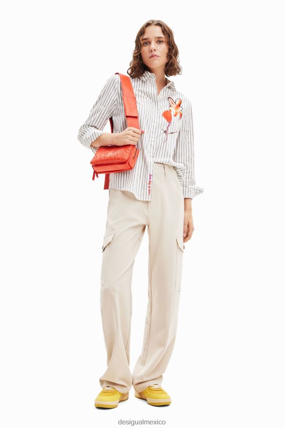 Desigual mujer pantalones cargo anchos VZ26R0898 ropa