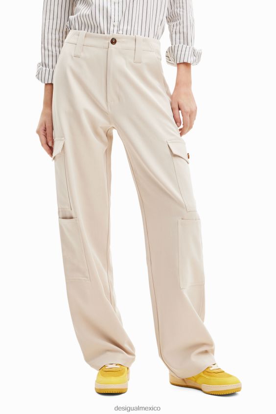 Desigual mujer pantalones cargo anchos VZ26R0898 ropa