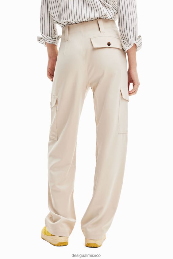 Desigual mujer pantalones cargo anchos VZ26R0898 ropa