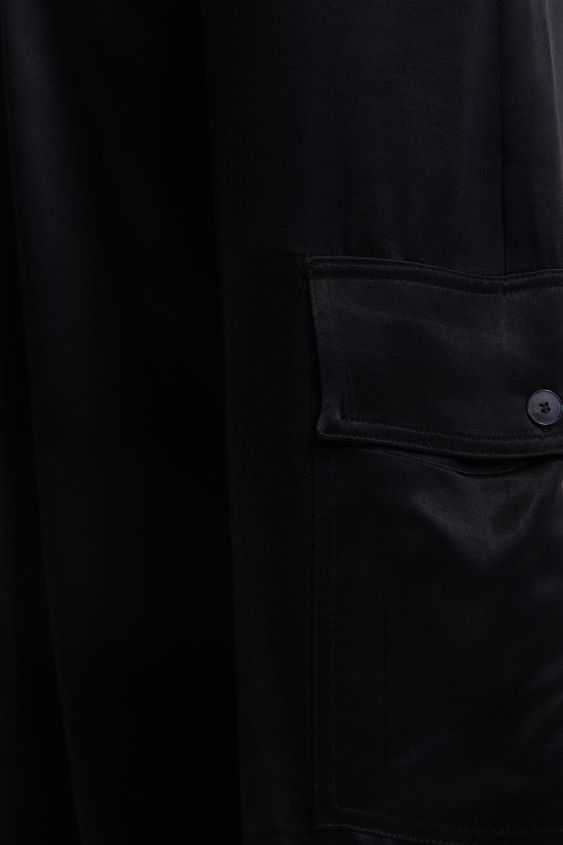 Desigual mujer pantalones cargo de satén con pernera ancha VZ26R0366 ropa
