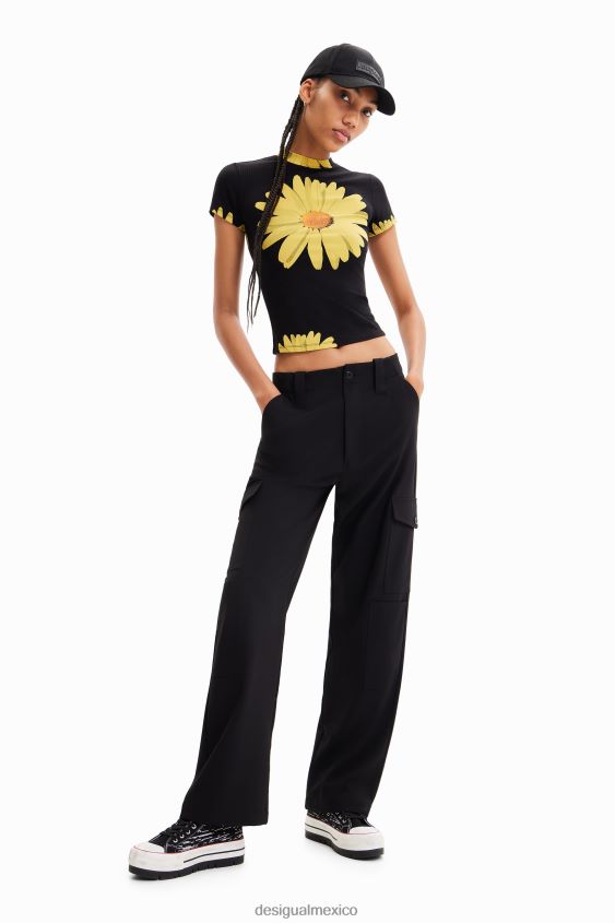 Desigual mujer pantalones cargo fluidos VZ26R0198 ropa