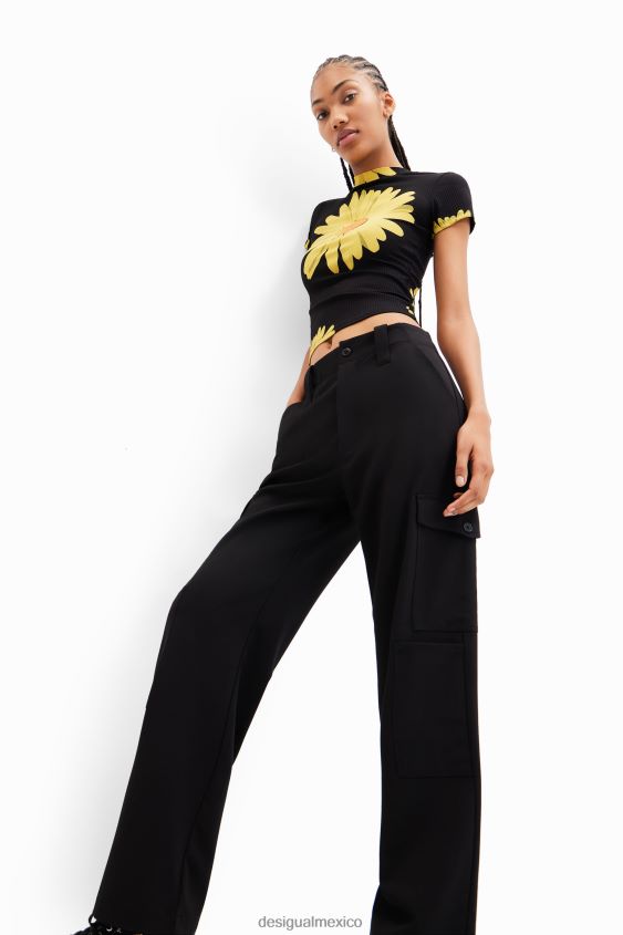 Desigual mujer pantalones cargo fluidos VZ26R0198 ropa