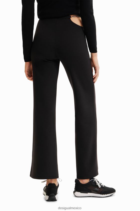 Desigual mujer pantalones con aberturas y cadenas VZ26R0353 ropa