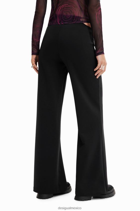 Desigual mujer pantalones con aberturas y cadenas VZ26R0687 ropa