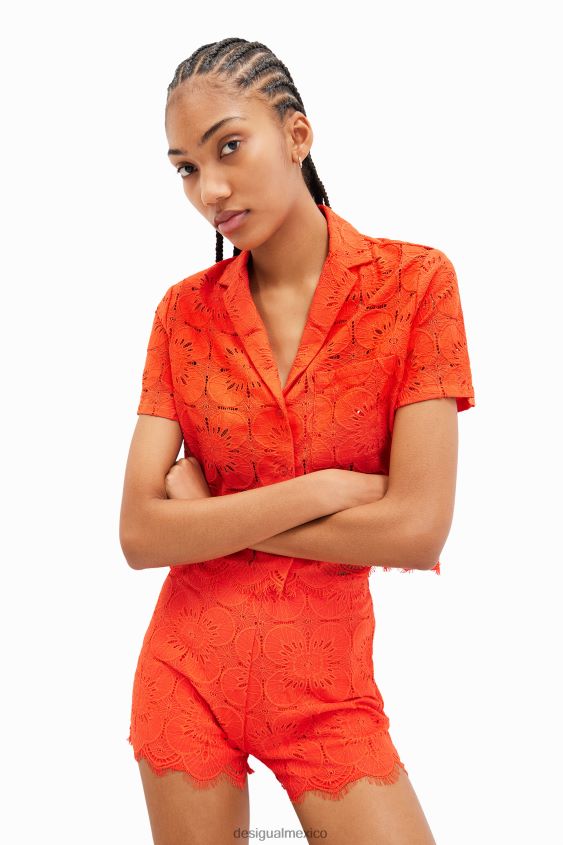 Desigual mujer pantalones cortos de encaje retro VZ26R0538 ropa