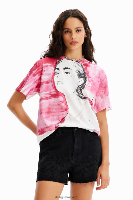 Desigual mujer pantalones cortos de mezclilla bordados VZ26R0323 ropa