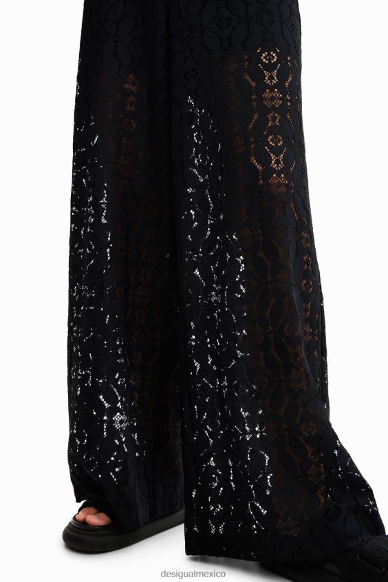 Desigual mujer pantalones de encaje transparente VZ26R0420 ropa