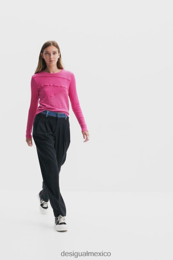 Desigual mujer pantalones de sastre híbridos VZ26R080 ropa
