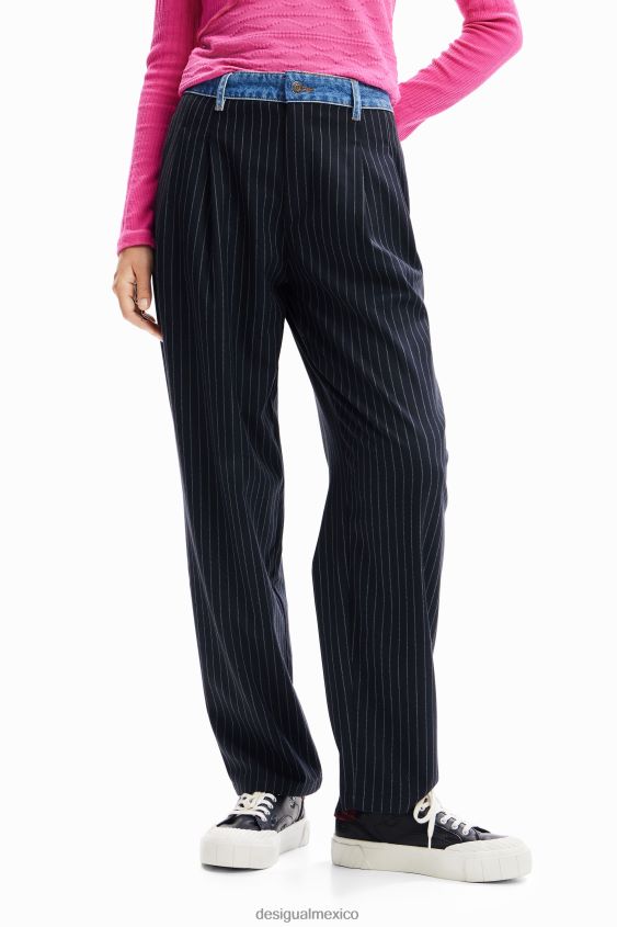 Desigual mujer pantalones de sastre híbridos VZ26R080 ropa