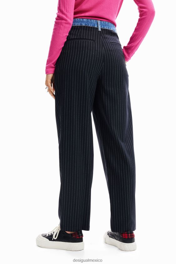Desigual mujer pantalones de sastre híbridos VZ26R080 ropa