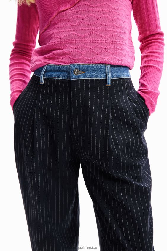 Desigual mujer pantalones de sastre híbridos VZ26R080 ropa